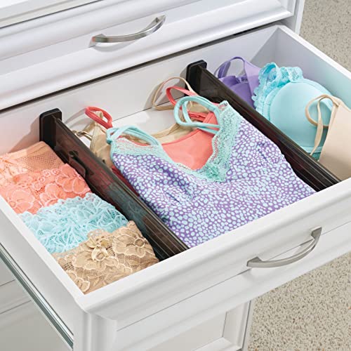 mDesign Expandable Dresser Drawer Divider with Foam Ends, Drawer