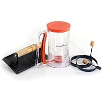 Blackstone 1543 Griddle Breakfast Kit 4 Piece Set Include Batter Dispenser, Bacon Press, Two Egg/Pancake Rings with…