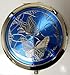 Purse Handbag Double Compact Cosmetic Mirror - Two Butterflies - Blue