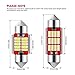 Audew6pcs DE3175 LED Interior Dome Light Map Bulb License Plate Lights for Car-Extremely Bright 4014 Chipset Canbus Error Free DE3021 DE3022 Festoon,Color White(31mm x 12mm)