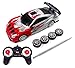 PowerTRC TeamRC Super Fast Drift King R/C Sports Car Remote Control Drifting Race Car 1:24 + Headlights, Backlights, Side Lights + 2 Sets of Tires (Red)