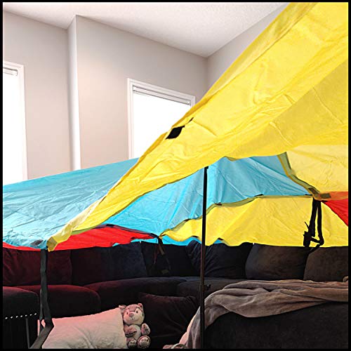 UrbanRed Blanket Fort Building Kit for Kids (6 Fort Blanket, 150SQFT