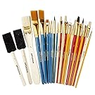 Artlicious - 25 All Purpose Paint Brush Value Pack - Great with Acrylic, Oil, Watercolor, Gouache