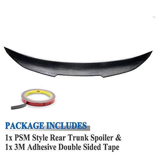 AeroBon Real Carbon Fiber Rear Trunk Spoiler for 09-16 BMW F10 5-Series & M5 (High Kick Style)
