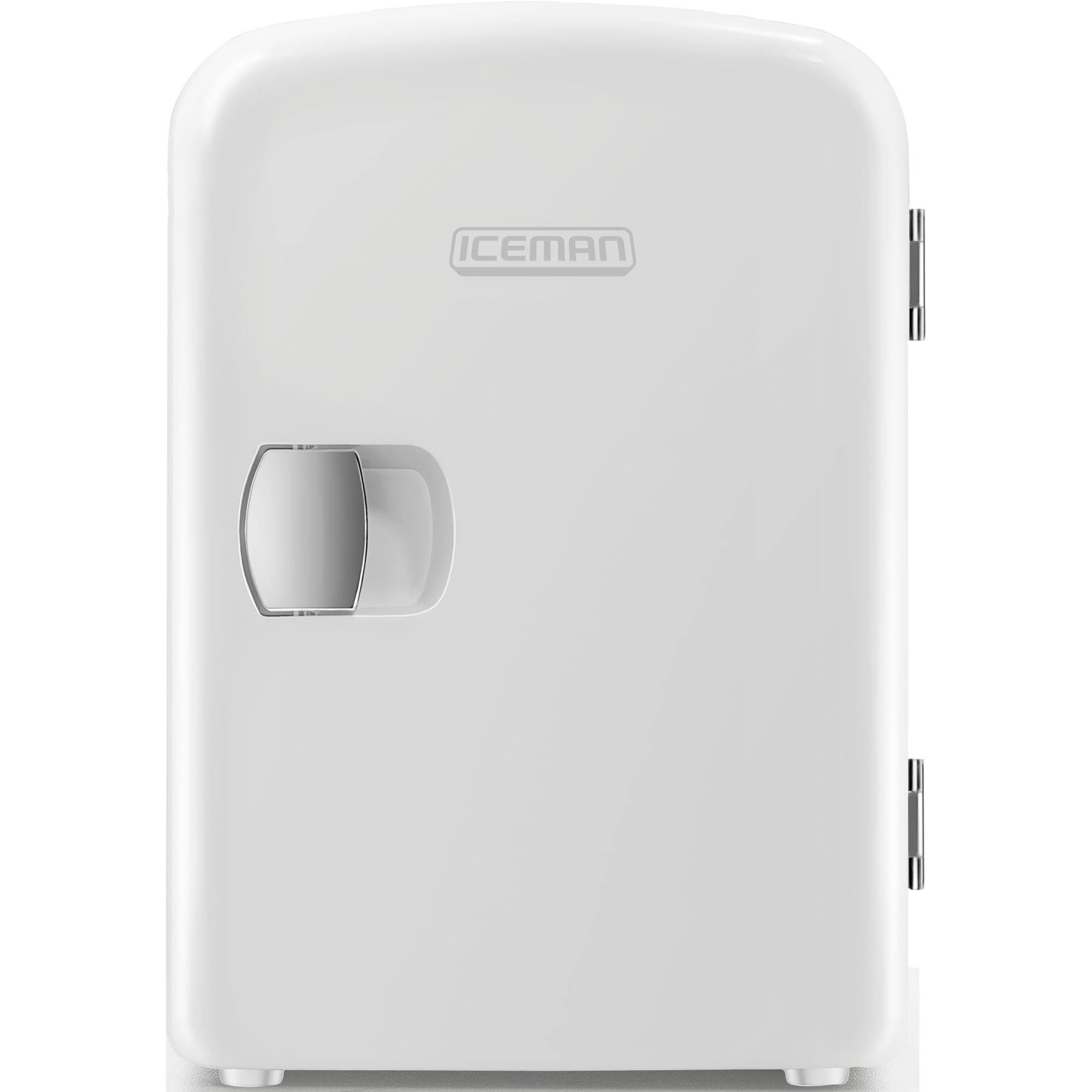 Chefman - Iceman Mini Portable White Personal Fridge Cools Or Heats & Provides Compact Storage For Skincare, Snacks, Or 6 12oz Cans W/ A Lightweight 4-liter Capacity To Take On The Go
