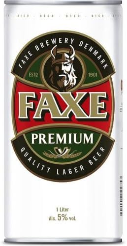 Faxe Danish Lager Beer 6 X 1 Liter 5 Vol Amazon Co Uk Grocery