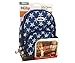 Nuby Quilted Baby Backpack with Safety Harness, Navy Star