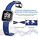 Welltin 2 Pack Bands Compatible with Fitbit Versa / Fitbit Versa 2 / Fitbit Versa Lite for Women Men, Breathable Woven Fabric Strap, Adjustable Replacement Wristband for Fitbit Versa Smart Watch