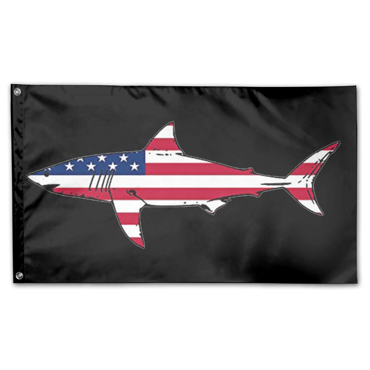 NPZBHoney3x5 American Flag Shark Fishing Flag 3' X 5' Ft
