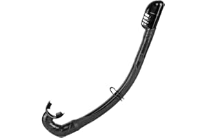 SPORWLIK Dry Snorkel, Swim Training Snorkel Easy-Breath Free Diving Snorkel with Top Valve for Snorkeling Scuba Diving Freedi