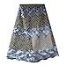 pqdaysun African Lace Fabric Nigerian French Lace Net Fabric Embroidered Fabric African Lace Fabric Swiss 5 Yards for Wedding Party F50742 (Sky Blue, 5 Yards)