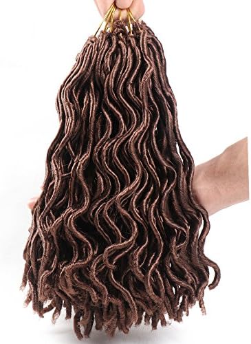 6 Pcs ABalance Hair 12 Inches Short Faux Locs Crochet Hair Synthetic Braiding Hair Extensions Braids Wavy Faux Locs Synthetic Hair Extensions (#30)