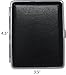 Set of 2 Metal-Plated 100s Leather Cigarette Case & Stash Box (Buffalo Black)