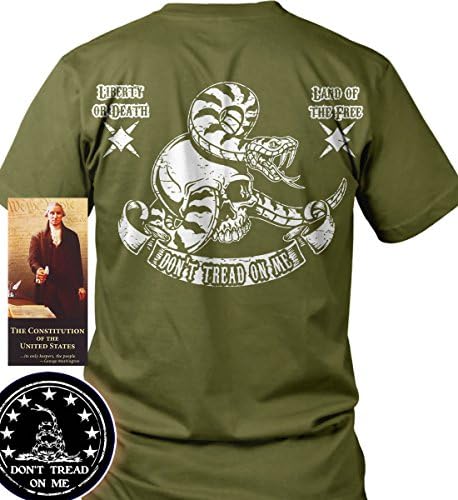 Sons Of Libery Don't Tread On Me: Snake and Skull Army/LRG T-Shirt. Made In