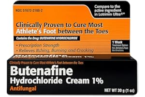 TARO Butenafine Hydrochloride AntiFungal Cream 1%, to Cure Most Athlete's Foot Between The Toes
