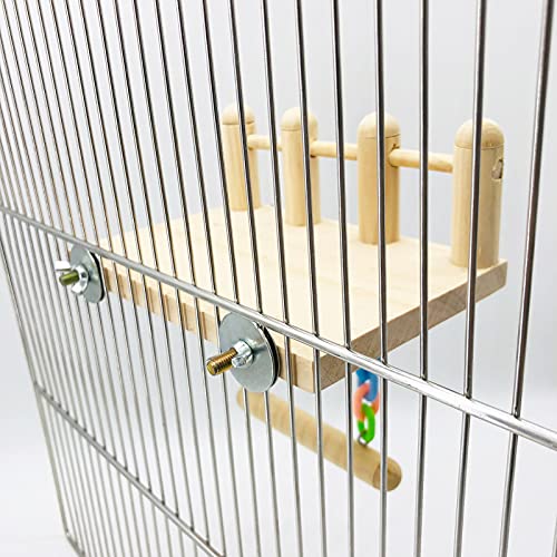 Bird Wooden Play Gyms Stands with Climbing Ladder and Acrylic Wood