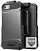 Encased iPhone 7 Plus Belt Case Black - Gray Military Spec Ultra Tough Protection w/Holster Combo for Apple iPhone 7 Plus 5.5