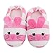 Beeliss Blkcery Toddler Girls Slippers Cartoon Animal Crochet Shoes (11-12 M US Toddler, Pink)