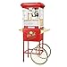 6030 Great Northern Red Antique Style 8oz Popcorn Popper Machine with Cart, 8 Ounce