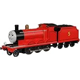 Bachmann Trains Thomas &amp; Friends James The Red Engine-Moving Eyes HO Scale | Locomotive, Engine with Moving Eyes, Metal Wheels with International Hook and Loop Couplers, 58743