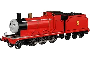 Bachmann Trains - THOMAS & FRIENDS JAMES THE RED ENGINE w/Moving Eyes - HO Scale,unisex-children
