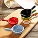 MonLiya 6 Pcs Ceramic Sauce Dishes Colorful Mini Bowl Set Ketchup Side Dish Tableware Condiment Relish Plate Seasoning Soy Sauce Dishes Stackable Ramekins with Grip Handle (6pcs Sauce Dishes)