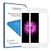 TURATA iPhone 7 6S 6 Screen Protector 0.3MM 9H 3D Full Coverage Tempered Glass Screen Cover with Bubble Free Anti-Fingerprint and Oil Stain for iPhone 7 6S 6 (White)