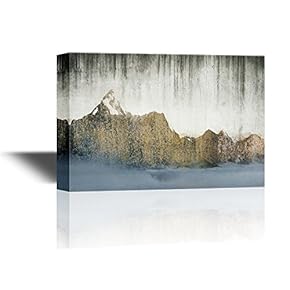 Abstract Landscape with Mountains on Vintage Background