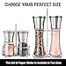 Premium Stainless Steel Salt and Pepper Grinder Set With Stand - Salt and Pepper Shakers with Adjustable Coarseness - Salt Grinders and Pepper Mill Shaker Mills Set