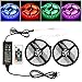 RUICAIKUN 10M LED Light Strips Waterproof Flexible RGB SMD5050 150 LED Strips Kit with Remote and 12V Power Supply,RGB Strip for Party Holiday Home and Outdoor