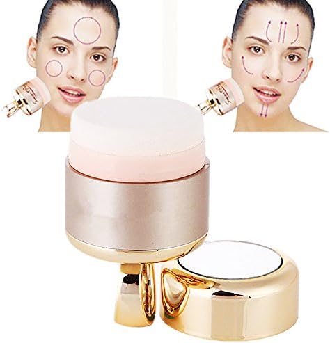 Electric Vibrating Powder Puff Sponge Foundation Kit Flawless Makeup Applicator,Luxury Gold