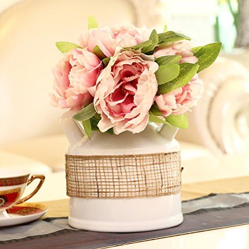 Nument(TM 1 Bouquet 5 Heads Artificial Peony Silk Flowers for Wedding Home Decoration Party(Pink)