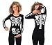 Peaberry Women's Halloween Maternity Pregnancy Skeleton Shirt Baby Girl
