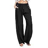 Nantdog Linen Pants Women 2025 Summer Beach Lounge
