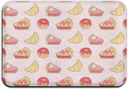 Audieru Entry Way Door Mat Rug With Non Slip Backing Pizza Doughnut Croissant Indoor Doormat For Kitchen,Bath,Pet