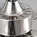 RainierLight Modern Ceiling Fan 5 Stainless Steel Blades Remote Control LED 3 LED Changing Light (White/ Warm/ Yellow) for Indoor Mute Energy Saving Electric Fan (48inch)