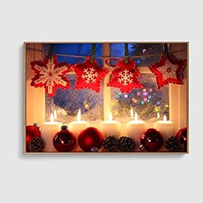 Framed Canvas Home Artwork Decoration Merry Christmas Canvas Wall Art for Living Room, Bedroom - 16x24 inches