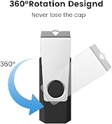 KEXIN 20 Pack 8GB USB Flash Drives USB 2.0 Memory Stick Swivel view 2