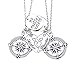 O.RIYA Mother & Daughter No Matter Where Compass Necklaces Set heart, mother daughter necklace set for 2 Half Broken Heart Necklace,Two Piece Double Necklace Set