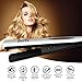 Berta Professional Hair Straightener Curling Iron 2 in 1 Salon Ceramic Lonic Flat Iron Rapid Heating Adjustable Temp with LED Display& Auto Shut-Off Hair Styling Tools Gifts for Mom (Silver)