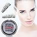 Triple Magnetic Eyelashes by LadyFHN | 3D Reusable 3 Magnets False Lashes for Natural Look (1 Pair 4 Pieces) No Glue & No Pain + Extension Applicator Tool Remover Clip Tweezers Nipper plus Ebook