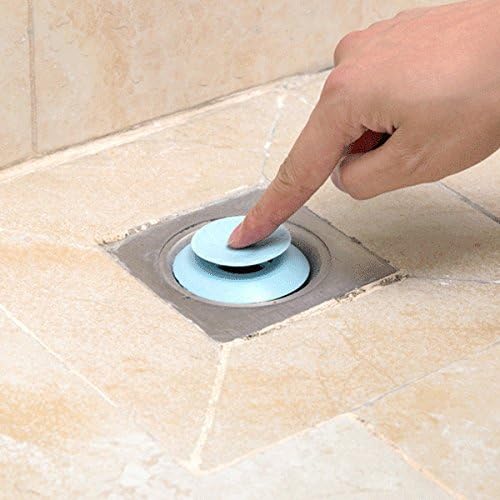 Home Hacks 2 In 1 Silicone Stop And Filter Drain Stopper, Hair Catcher, 4-Inch, Assorted Colour