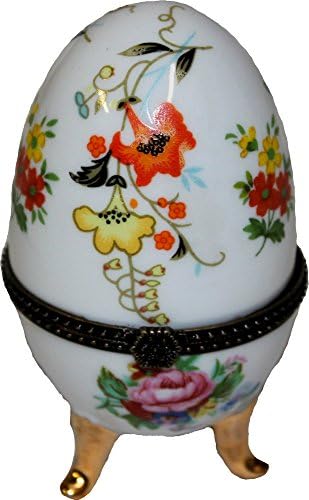 LIMOGES STYLE FLORAL EGG BOX