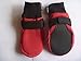 LONSUNEER Dog Boots Breathable and Protect Paws Soft Nonslip Soles Red Color Size Large - Inner Sole Width 2.83 Inch
