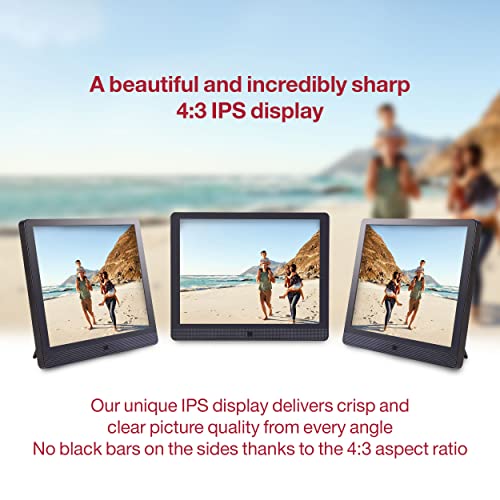 PixStar 10 inch WiFi Digital Picture Frame, Share Videos and Photos