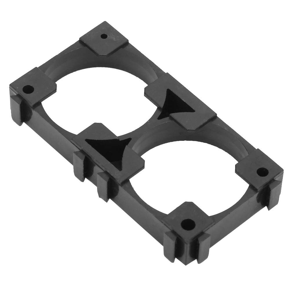 26650 Lithium Battery Holder, 50-Pack Double Cell Bracket, 56.5x29x8.7mm, Flame Retardant Plastic