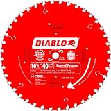 Freud D1040W Diablo 10-1/4-Inch 40 Tooth ATB General Purpose Saw Blade with 5/8-Inch and Diamond Knockout Arbor