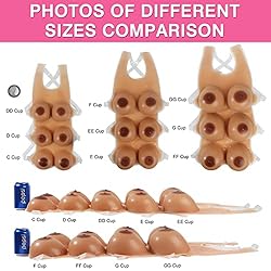Vollence F Cup Strap on Silicone Breast Forms for