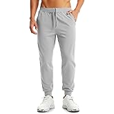 Aolesy Men's Joggers Sweatpants with Zipper Pockets Stretch Athletic Gym Pants for Workout, Running, Golf (Fleece & Regular)