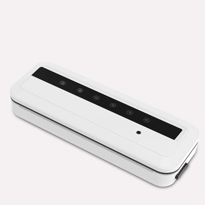 Vacuum Sealer/Heat Sealer Food Saver Vacuum Sealer Machine Food Preservation Machine Plastic Bag Vacuum Plastic Seal One-button Intelligent Vacuum Sealing Operation Is Simple (Color : White)